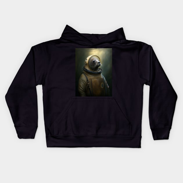 Royal Portrait of a Seal Kids Hoodie by pxdg